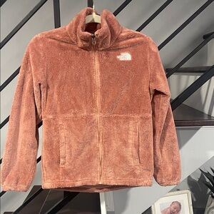The North Face‎ Fleece Jacket Size Large (14-16) Salmon Zipper Pockets
